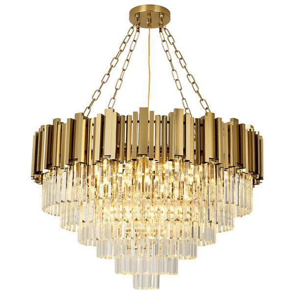Alexande Dimmable Tiered Chandelier with Crystal Accents