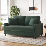 Balaton Vegan Upholstered Sofa with Pillows
