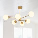 Buchholtz Modern Opal Glass Bubble Sputnik Chandelier