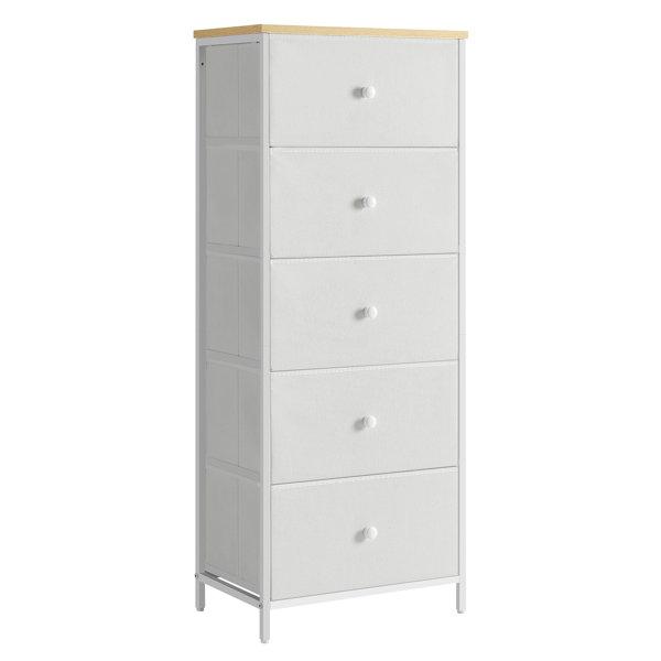 Dove Grey & Cream Fabric Drawer Storage Unit