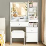 Demri Modern Dressing Table with LED Mirror