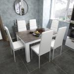 Elfredia 6 Person Wood Dining Set