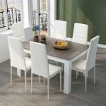 Elfredia 6 Person Wood Dining Set