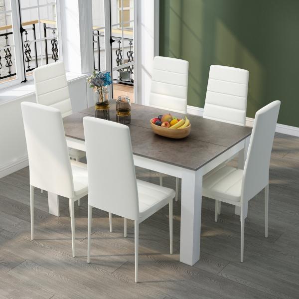 Elfredia 6 Person Wood Dining Set