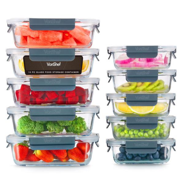 Glass Food Storage Container (Set of 5)