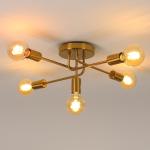 Olamon Light Dimmable Sputnik Sphere Semi Flush Mount