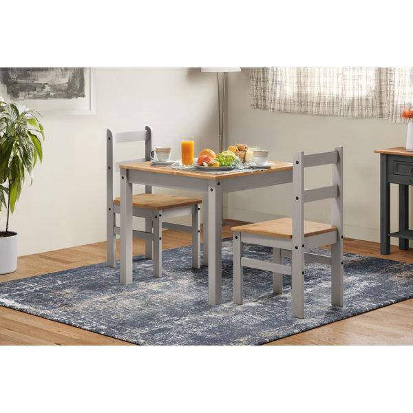 Palmea 2-Person Pine Solid Wood Dining Set