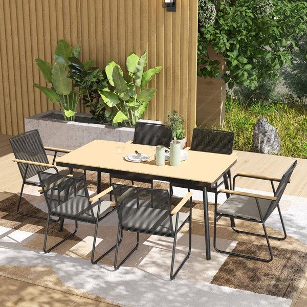 Rectangular Dining Set with Cushions