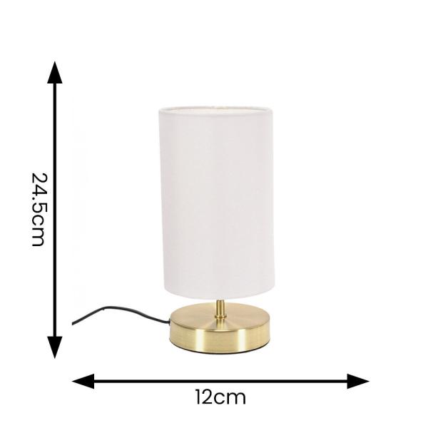 Romica Pair of Touch Table Lamps with Fabric Shades