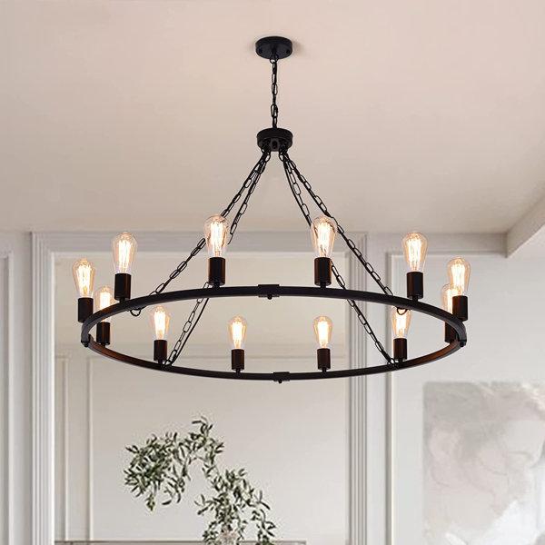 Turco Light Wagon Wheel Chandelier